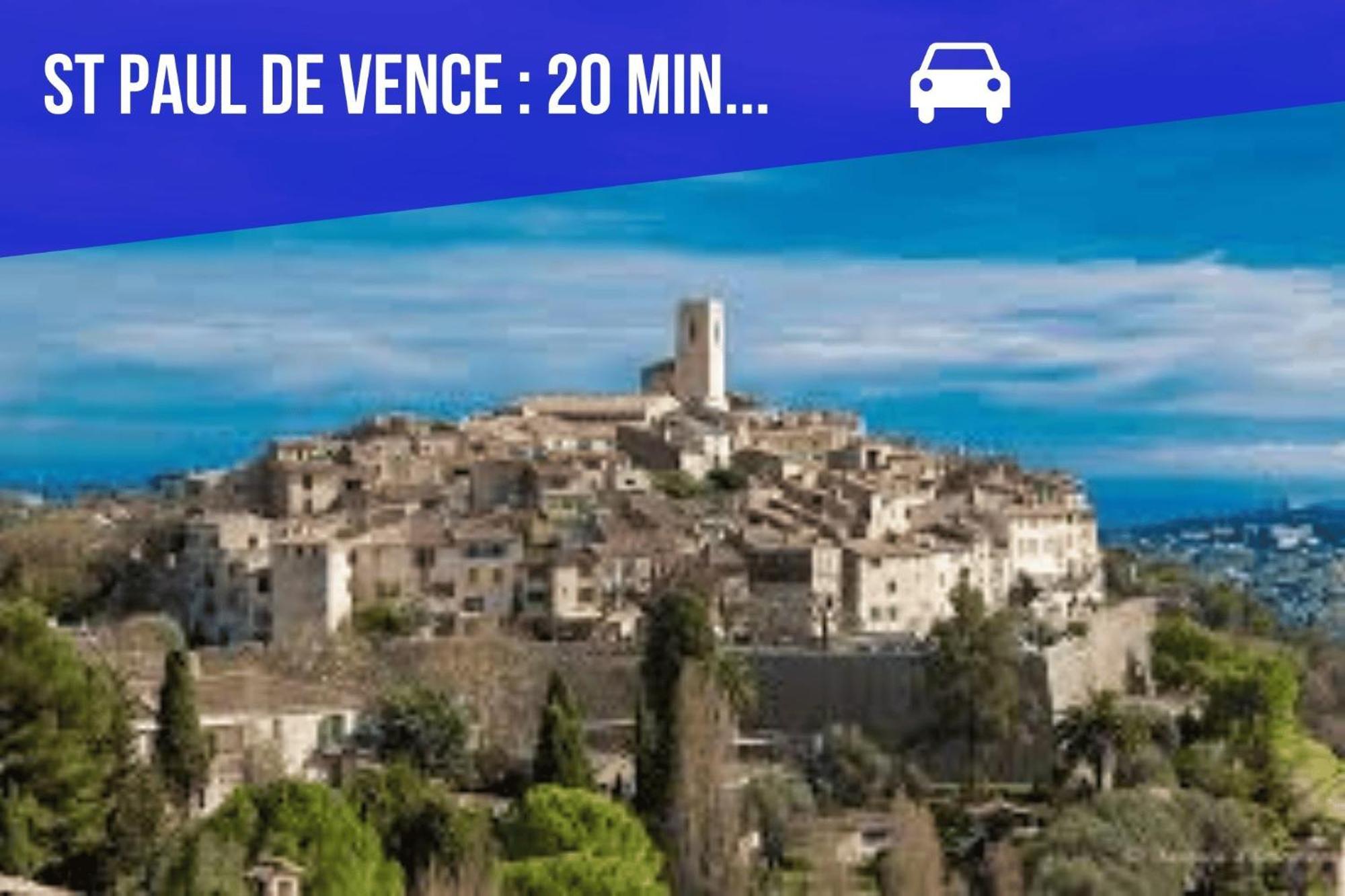 Bed & Breakfast Les Hauts De Cagnes Vue Mer Et Montagneアパートメント エクステリア 写真